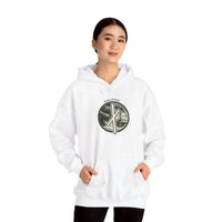 Nauthiz Rune Necessity Graphic Hoodie - Soft Cotton-Poly Fleece Pullover - Unisex White