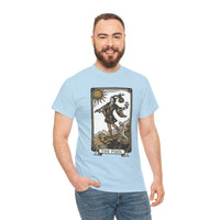 The Fool Tarot Card Graphic T-Shirt - Heavy Cotton Classic Fit Tee - Unisex White