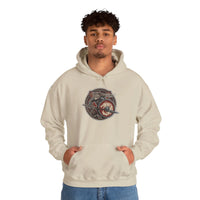 Viking Berserker Cat Shieldmaiden Hoodie - Heavy Blend Fleece Pullover - Unisex White