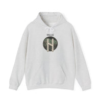 Hagalaz Rune Symbol Hoodie - Soft Heavy Blend Fleece Pullover - Unisex White