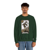 The Fool Tarot Card Graphic Sweatshirt - Heavy Blend Crewneck Fleece - Unisex White
