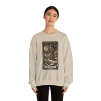 The Hermit Tarot Card Sweatshirt - Heavy Blend Crewneck Fleece - Unisex Off White