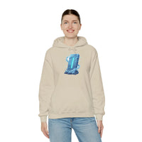 Isa Rune Ice Hoodie - Heavy Blend Cotton Blend Pullover - Unisex White