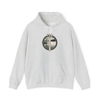 Isa Rune Ice Stillness Hoodie - Heavy Blend Fleece Pullover - Unisex White