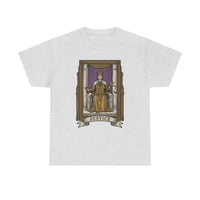 Justice Tarot Card Graphic T-Shirt - Heavy Cotton Classic Fit Tee - Unisex White