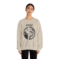 Ansuz Rune Divine Speech Sweatshirt - Heavy Blend Fleece Crewneck - Unisex Off White