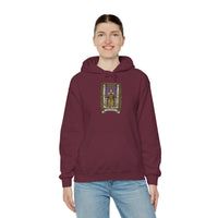 Justice Tarot Card Hoodie - Heavyweight Cotton Blend Pullover - Unisex White
