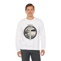 Isa Rune Ice Stillness Sweatshirt - Heavy Blend Crewneck Fleece - Unisex White