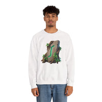 Eihwaz Rune Yggdrasil Tree Sweatshirt - Heavy Blend Classic Crewneck - Unisex Off White