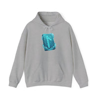 Laguz Water Rune Graphic Hoodie - Soft Fleece Blend Pullover - Unisex White