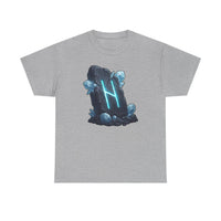 Hagalaz Rune Stone Graphic T-Shirt - Heavyweight Cotton Classic Fit - Unisex White
