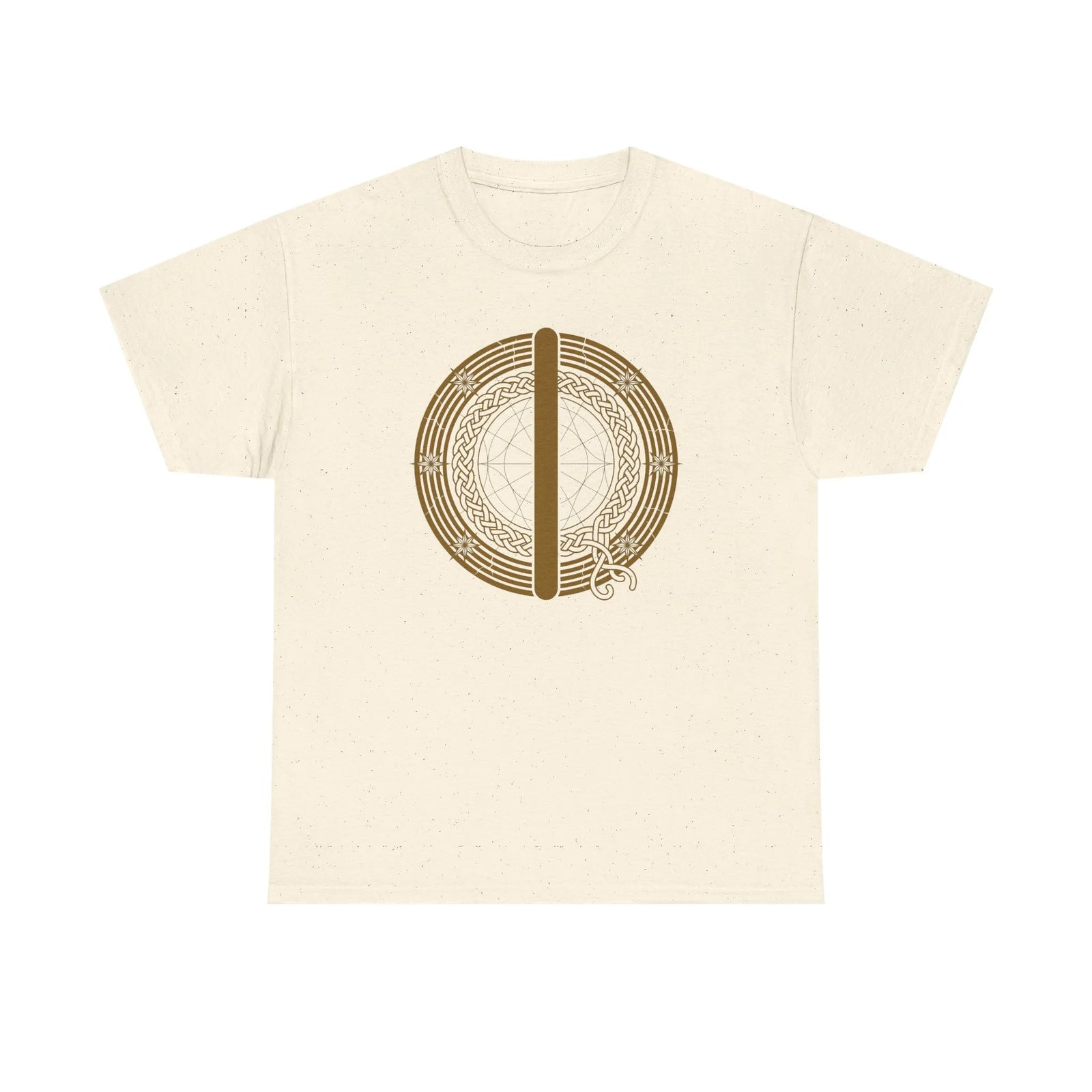 Isa Rune Graphic T-Shirt - Heavyweight Cotton Classic Fit Tee - Unisex White