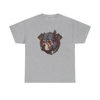 Viking Berserker Dog Warpaint T-Shirt - Heavy Cotton Classic Fit Tee - Unisex White