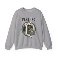 Perthro Rune Lot Cup Graphic Sweatshirt - Heavy Blend Fleece Crewneck - Unisex White