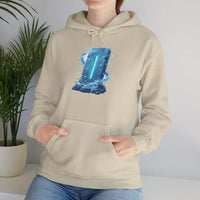 Isa Rune Ice Hoodie - Heavy Blend Cotton Blend Pullover - Unisex White