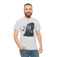 Mannaz Rune Humanity T-Shirt - Heavy Cotton Classic Fit Tee - Unisex White