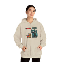 Boss Fight 8-Bit Pixel Gaming Dogs Hoodie - Medium Weight Cotton Blend Pullover - Unisex White
