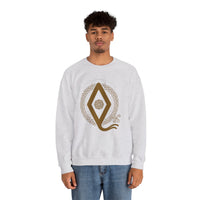 Ingwaz Rune Seed Potential Sweatshirt - Classic Fit Cotton-Poly Crewneck - Unisex White