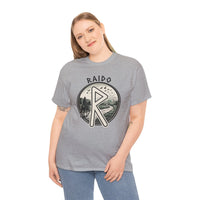 Raido Journey Rune Graphic T-Shirt - Heavy Cotton Classic Fit Tee - Unisex White
