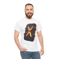 Gebo Rune Gift Exchange T-Shirt - Heavy Cotton Classic Fit Tee - Unisex White