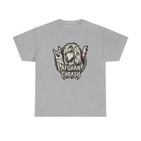 Headbanger Rocker Dogs Graphic T-Shirt - Heavy Cotton Classic Fit Tee - Unisex White