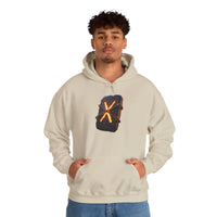 Gebo Rune Symbol Hoodie - Cozy Cotton Blend Fleece Pullover - Unisex White