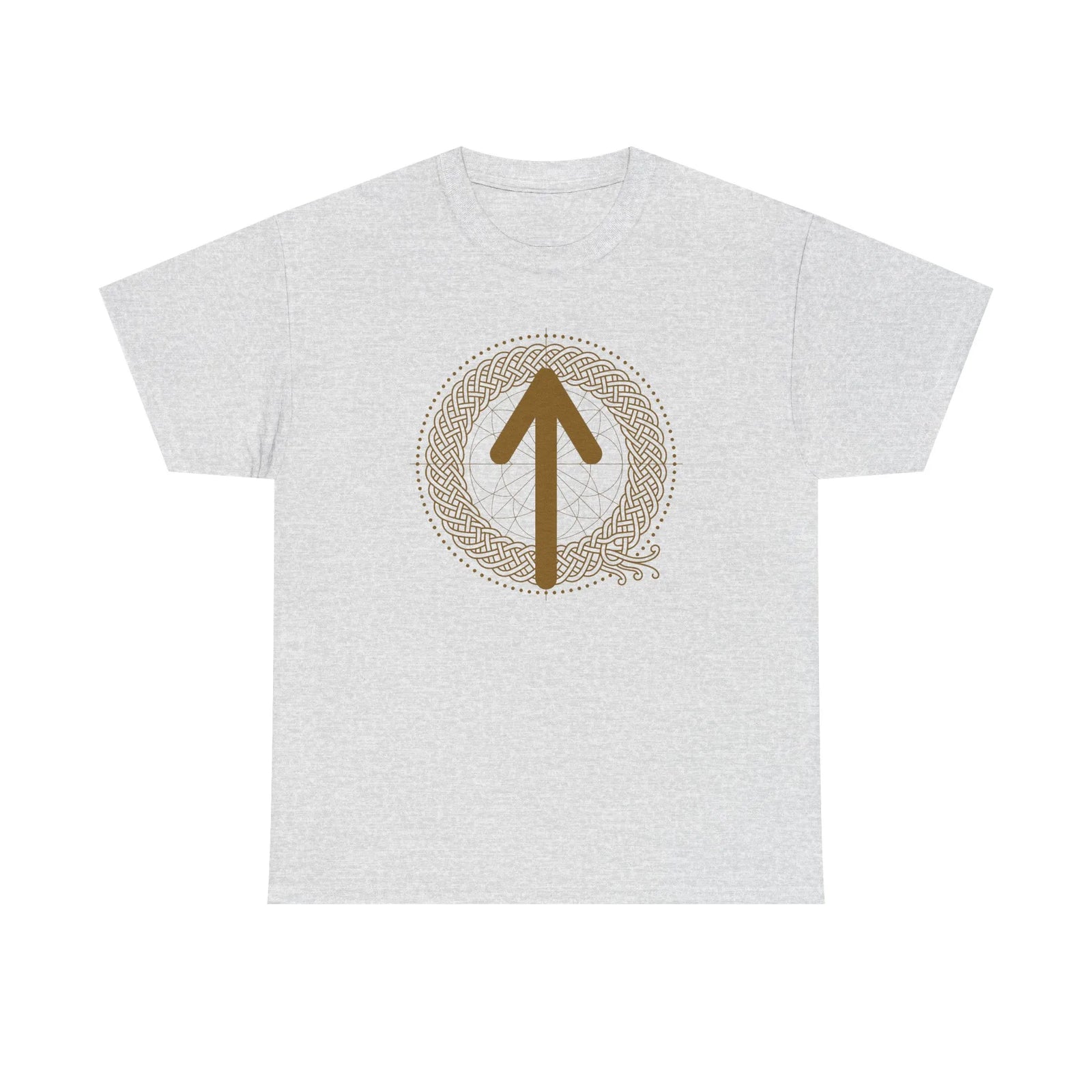 Norse Tiwaz Rune Justice T-Shirt - Heavyweight Cotton Classic Fit - Unisex White