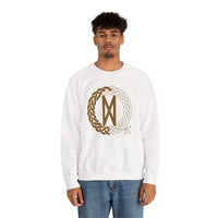 Dagaz Rune Dawn & Dusk Sweatshirt - Heavy Blend Classic Fit Crewneck - Unisex White