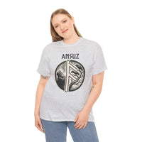 Ansuz Rune Divine Speech Graphic T-Shirt - Heavy Cotton Classic Fit Tee - Unisex White