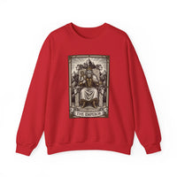 The Emperor Tarot Card Sweatshirt - Soft Durable Fleece Crewneck - Unisex White