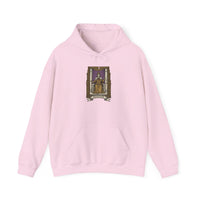 Justice Tarot Card Hoodie - Heavyweight Cotton Blend Pullover - Unisex White