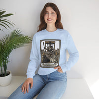 The Chariot Tarot Card Sweatshirt - Heavy Blend Cotton-Poly Crewneck - Unisex White