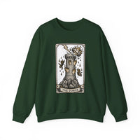The Tower Tarot Card Sweatshirt - Heavy Blend Fleece Crewneck - Unisex White