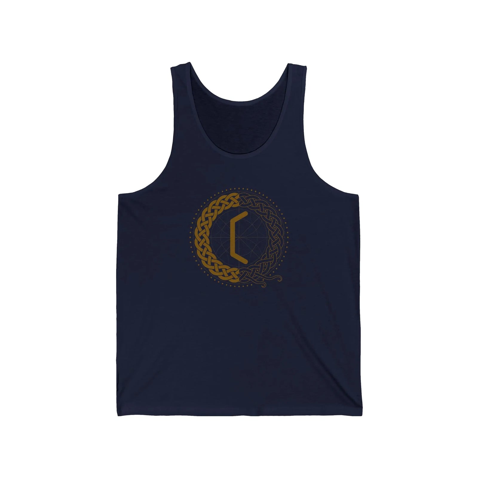 Perthro Rune Norse Mythology Tank Top - Lightweight Ring-Spun Jersey - Unisex White