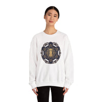 Metatron's Hound Sacred Geometry Sweatshirt - Heavy Blend Cotton-Poly Crewneck - Unisex White