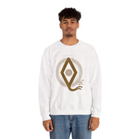 Ingwaz Rune Seed Potential Sweatshirt - Classic Fit Cotton-Poly Crewneck - Unisex White