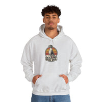 Great Dane Retro 70s Sunset Hoodie - Heavy Blend Fleece Pullover - Unisex White