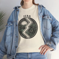 Jera Rune Harvest Reaping T-Shirt - Medium Weight Cotton Classic Fit Tee - Unisex White