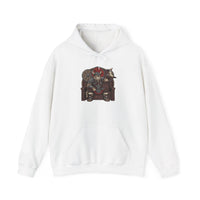Viking Berserker Cat Graphic Hoodie - Cozy Heavy Blend Fleece Pullover - Unisex Sport Grey