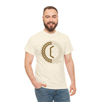 Perthro Rune Lot Cup T-Shirt - Heavy Cotton Classic Fit Tee - Unisex White