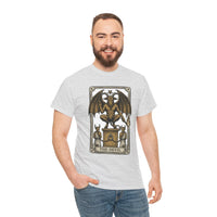 The Devil Tarot Card Graphic T-Shirt - Heavy Cotton Classic Fit Tee - Unisex White