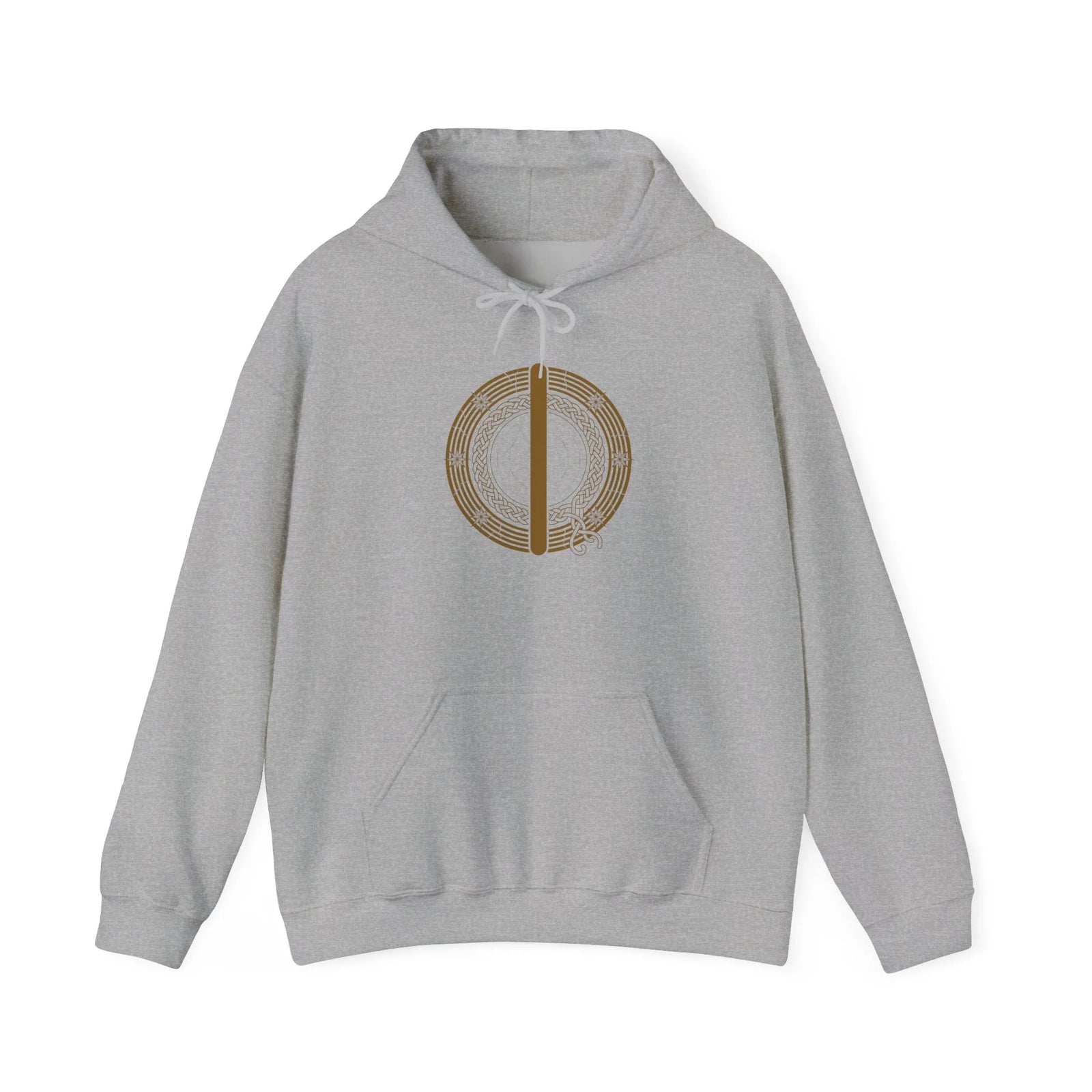 Isa Ice Stillness Rune Hoodie - Heavyweight Cotton Blend Pullover - Unisex White
