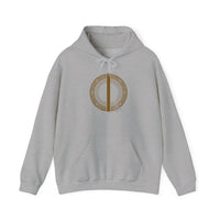 Isa Ice Stillness Rune Hoodie - Heavyweight Cotton Blend Pullover - Unisex White