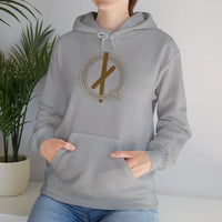 Nauthiz Rune Necessity Symbol Hoodie - Soft Blend Fleece Pullover - Unisex White