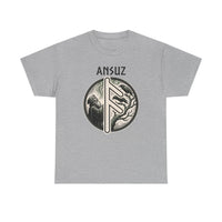 Ansuz Rune Divine Speech Graphic T-Shirt - Heavy Cotton Classic Fit Tee - Unisex White