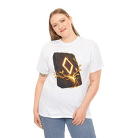 Ingwaz Rune Sacred Seed T-Shirt - Heavy Cotton Classic Fit Tee - Unisex White
