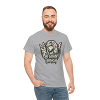 Headbanger Rocker Dogs Graphic T-Shirt - Heavy Cotton Classic Fit Tee - Unisex White