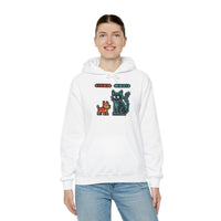 Boss Fight 8-Bit Pixel Gaming Dogs Hoodie - Medium Weight Cotton Blend Pullover - Unisex White