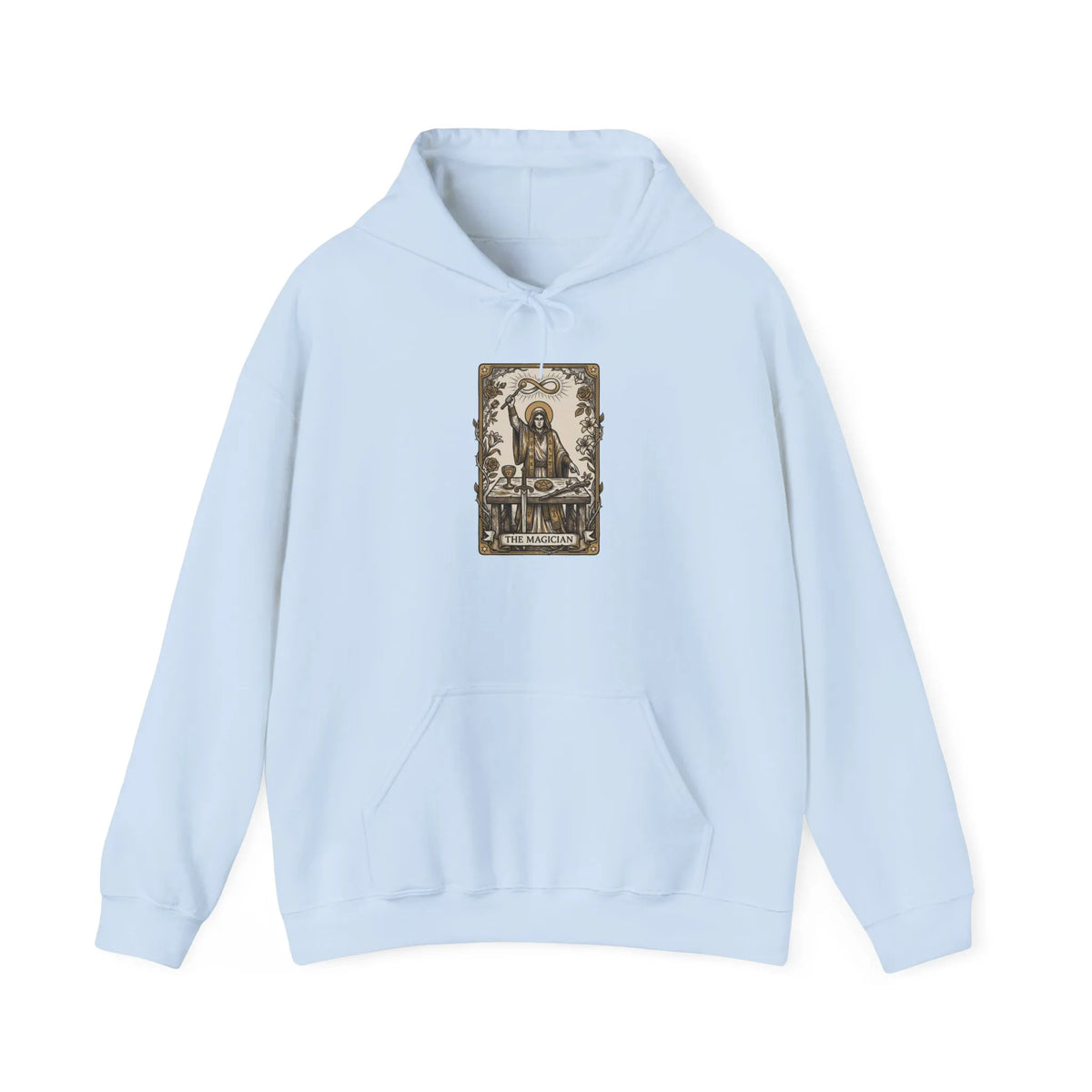 The Magician Tarot Card Hoodie - Cozy Fleece Pullover - Unisex White