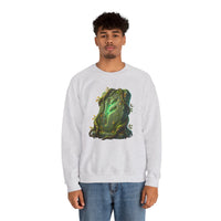 Fehu Wealth Rune Sweatshirt - Heavy Blend Fleece Crewneck - Unisex White